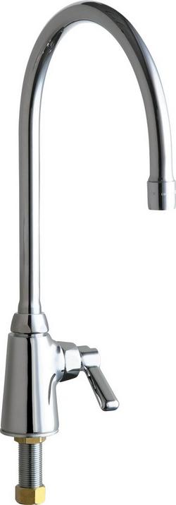 1-Hole Kitchen Faucet with Single Lever Handle in Polished Chrome