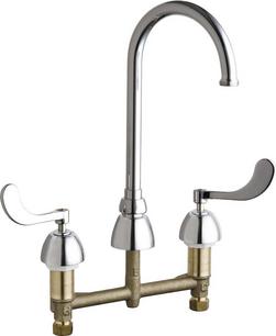 Two Handle Kitchen Faucet in Polished Chrome