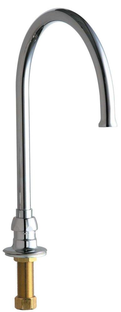 Chicago Faucets Polished Chrome Single Hole Single Water Inlet Fitting in Polished Chrome 
