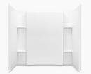 60 x 36 x 55-1/4 in. Tub & Shower Wall in White