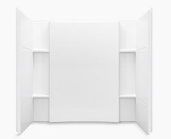 60 x 36 in. Tub & Shower Wall Set in White