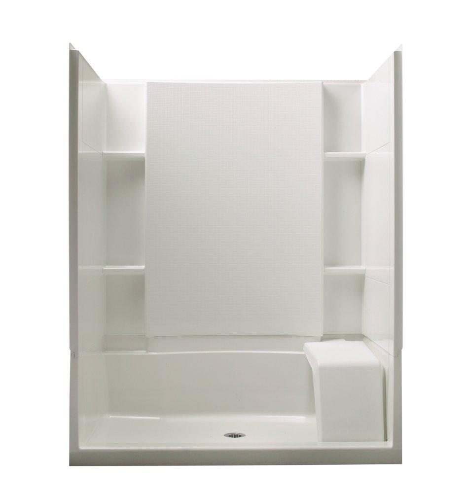 Sterling White 60 x 36 x 56-1/2 in. Tub & Shower Wall 