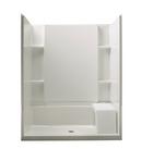 60 x 36 x 56-1/2 in. Tub & Shower Complete Wall Set with Backer Boards in White