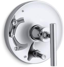 Single Handle Pressure Balancing Valve Trim in Polished Chrome