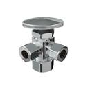 PROFLO&reg; Chrome 5/8 x 3/8 in. Compression Oval Handle Angle Supply Stop Valve 