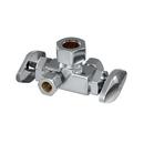 5/8 x 3/8 x 3/8 in. Compression Oval Angle Supply Stop Valve in Chrome Plated