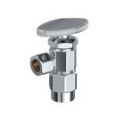 1/2 x 3/8 in. Solvent Weld x Compression Angle Supply Stop Valve in Polished Chrome