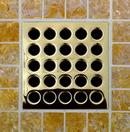 Stainless Steel, Plastic Drain Cover in Satin Gold