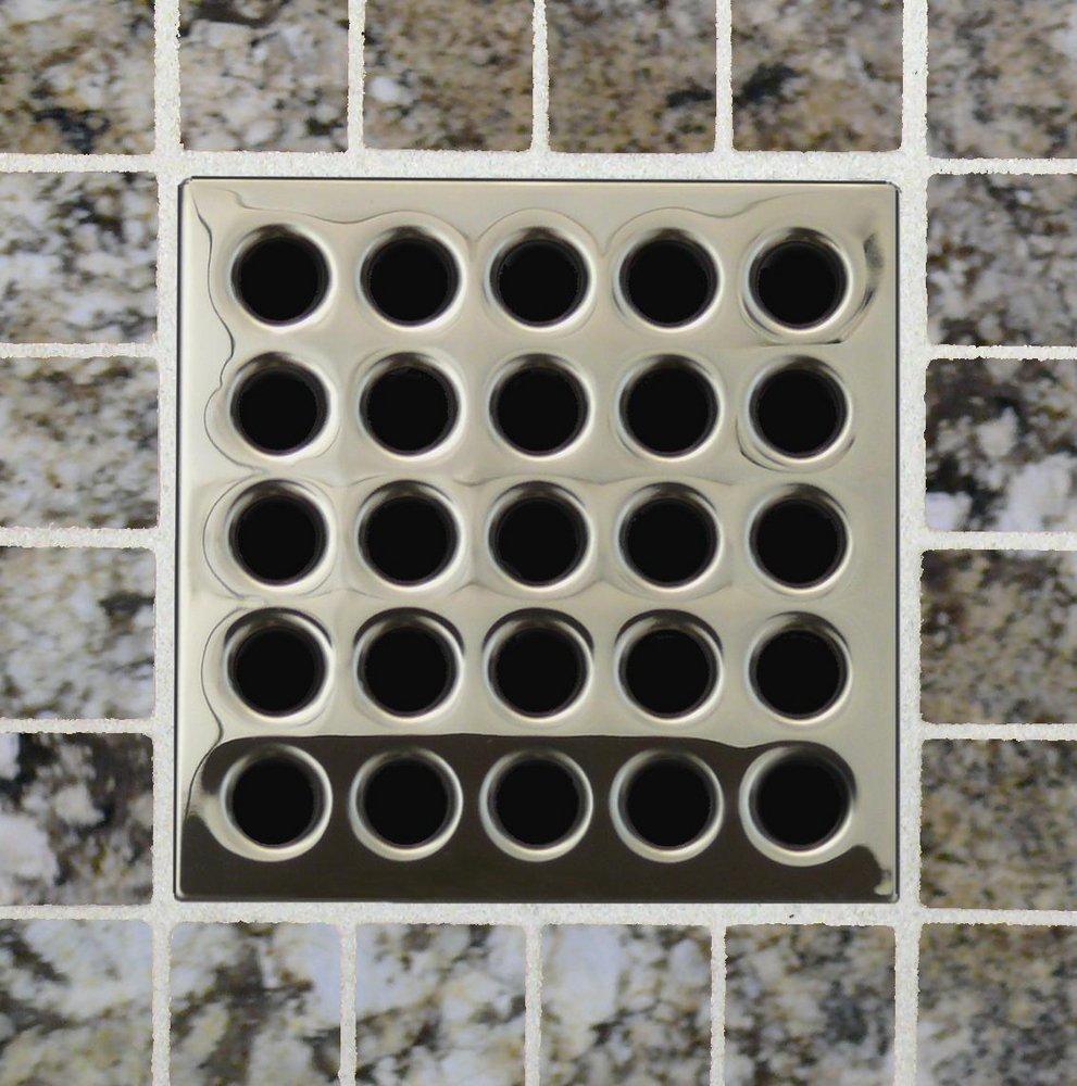 Ebbe E4401 Square Shower Drain Grate Silver