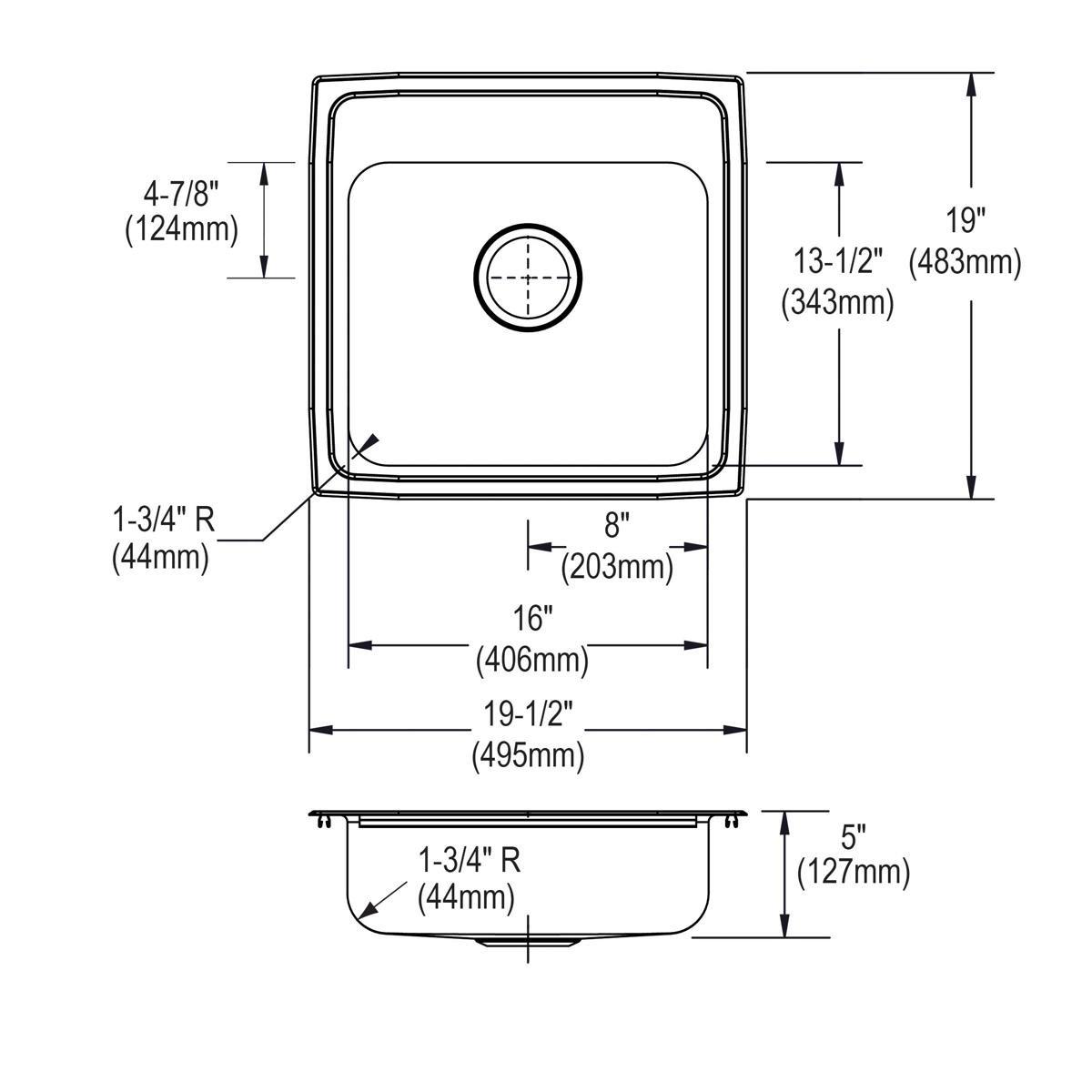 Elkay Buffed Satin Handwash Sink Pacakage 