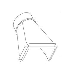 12 in x 4 in x 7 in Duct Square-To-Round