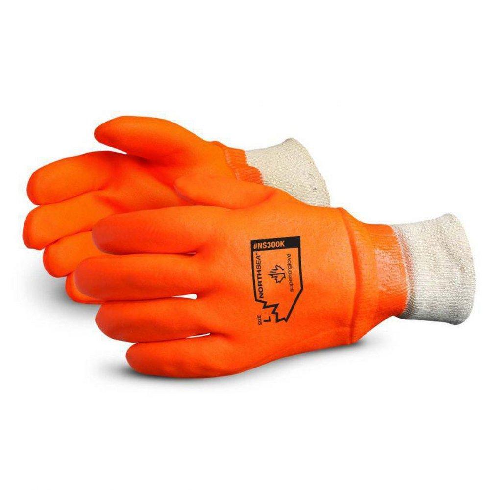 Superior Glove Works Orange Premium Quality Winter PVC Gloves in Orange 