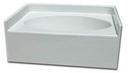 60 x 42 in. Bathtub with Right-Hand Drain in White
