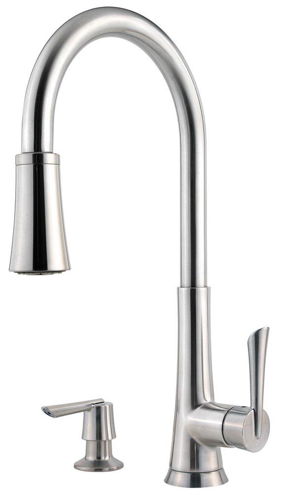 Pfister Stainless Steel Single Handle Pull Down Kitchen Faucet 