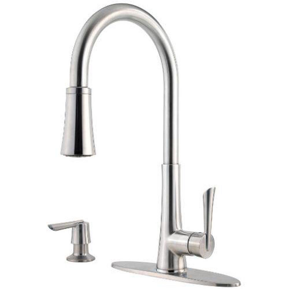 Pfister Stainless Steel Single Handle Pull Down Kitchen Faucet 