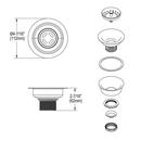 Dayton 3-1/2 in Basket Strainer 