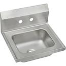 2-Hole Stainless Steel Wall Mount Sink in Satin