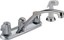 Two Handle Kitchen Faucet with Side Spray in Chrome