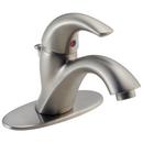 Delta Faucet Brilliance&reg; Stainless Single Handle Centerset Bathroom Sink Faucet 