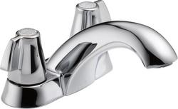Two Handle Centerset Bathroom Sink Faucet in Chrome