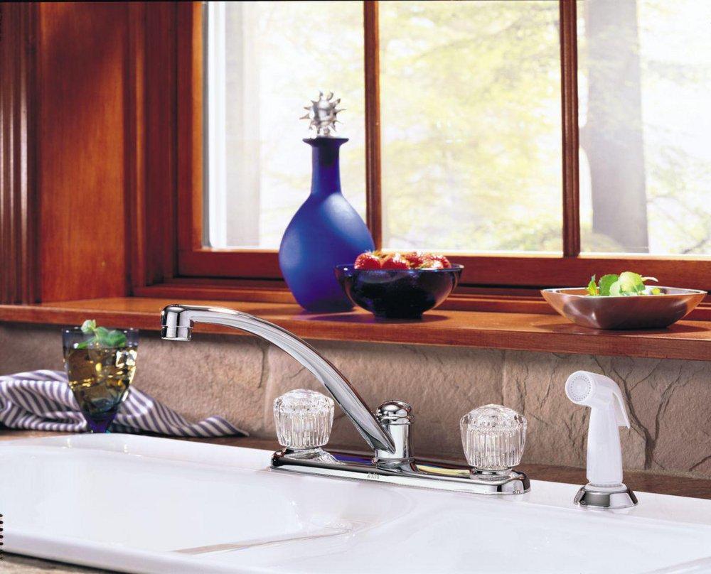 Delta Faucet Chrome Two Handle Kitchen Faucet 