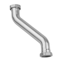 1-1/4 in. Double Offset Tub in Satin Nickel