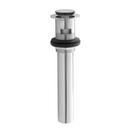 Finger Touch Plug Lavatory Drain with Overflow in Matte Black
