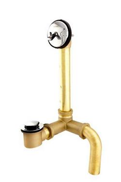 16 in. Brass Trip Lever Drain in Polished Chrome