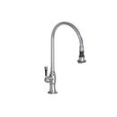 Jaclo Industries Brushed Stainless/Black Single Handle Pull Off Kitchen Faucet 