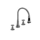 Two Handle Pull Off Kitchen Faucet in Polished Stainless