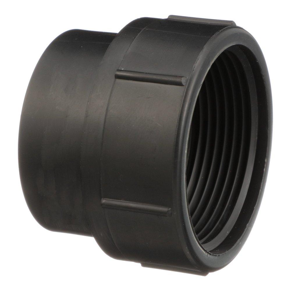 Black ABS DWV Fitting Cleanout Adapter 