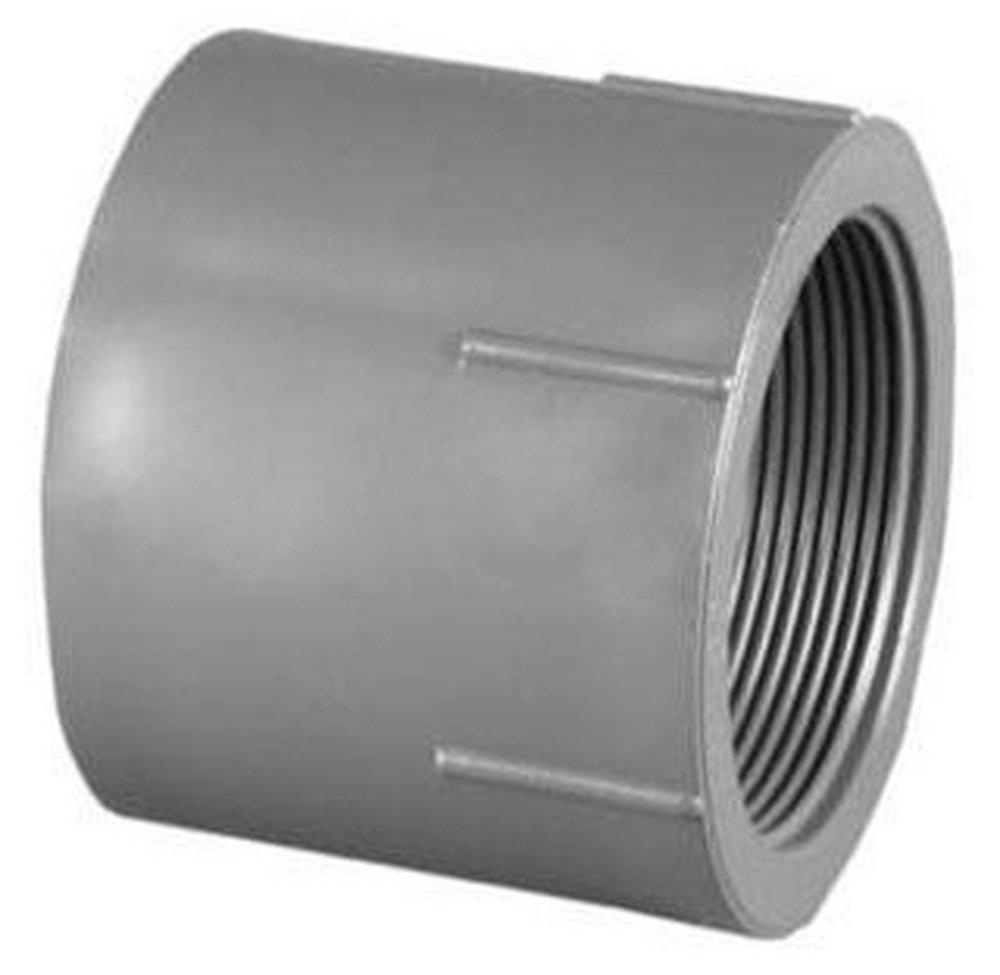 Dark Grey PVC Schedule 80 Female Adapter 