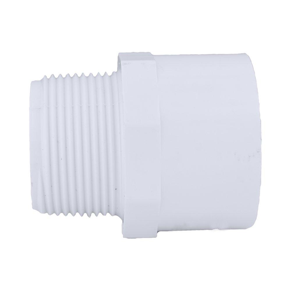 White PVC Schedule 40 Male Adapter 