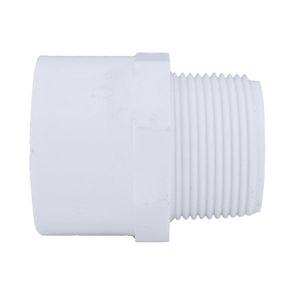 White PVC Schedule 40 Male Adapter 