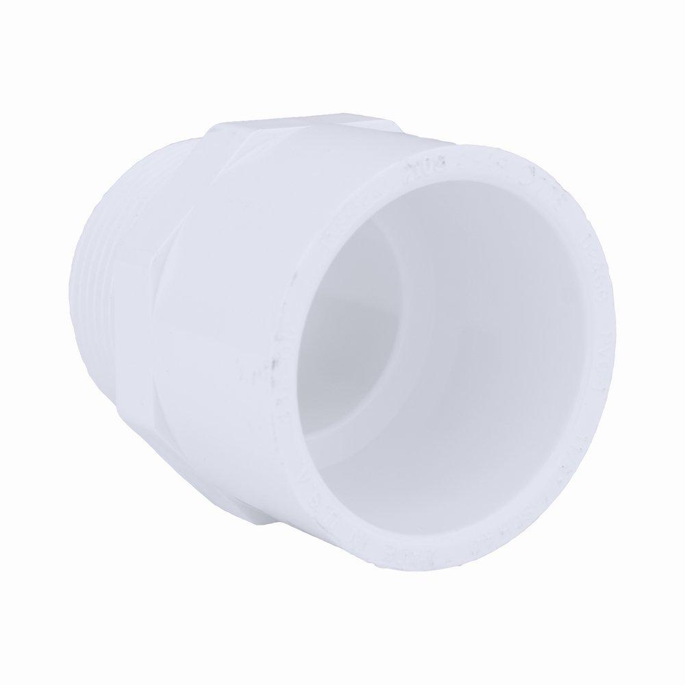 White PVC Schedule 40 Male Adapter 