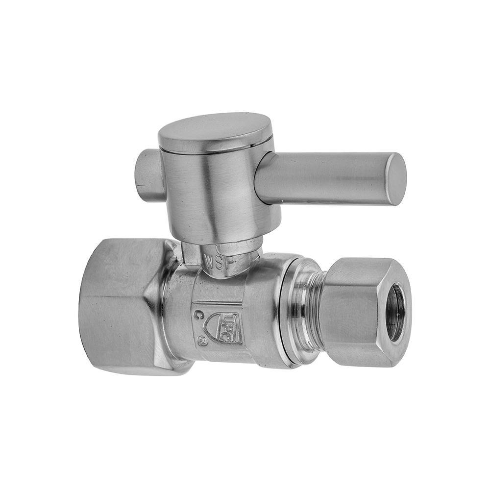 Jaclo Industries Polished Chrome 1/2 x 3/8 in. Threaded x OD Tube Lever Handle Straight Supply Stop Valve 