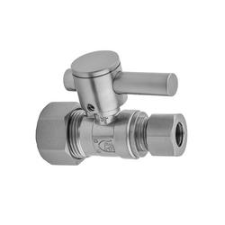 5/8 x 3/8 in. OD Compression x OD Tube Lever Straight Supply Stop Valve in Polished Nickel