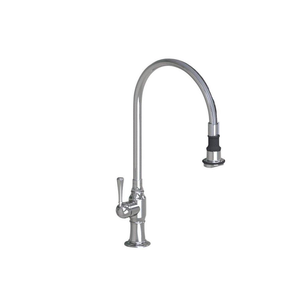 Jaclo Industries Brushed Stainless Single Handle Pull Off Kitchen Faucet 