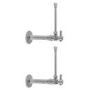 1/2 x 3/8 in. IPS x OD Contemporary Lever Handle for Quarter Turn Valve in Polished Chrome