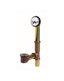 16 in. Brass Trip Lever Drain in Polished Chrome