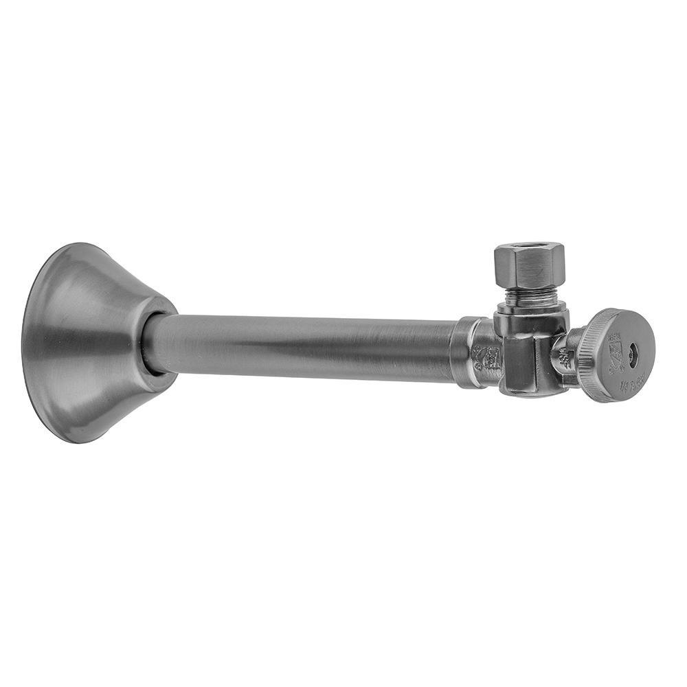 Jaclo Industries Satin Gold 1/2 x 3/8 in. Sweat x OD Tube Oval Handle Angle Supply Stop Valve 