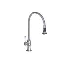 Jaclo Industries Brushed Stainless/White Single Handle Pull Off Kitchen Faucet 
