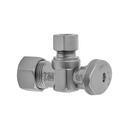 Jaclo Industries Satin Brass 5/8 x 3/8 in. OD Compression x OD Tube Oval Angle Supply Stop Valve 