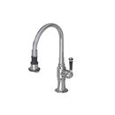 Single Handle Pull Off Kitchen Faucet in Polished Stainless with Black