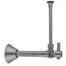 Jaclo Industries Satin Nickel 1/2 x 3/8 in. Copper Sweat x OD Quarter Turn Angle Pattern Toilet Supply Valve Kit with Lever Handle 