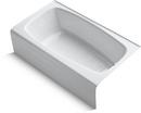 KOHLER White 54 x 30-1/4 in. Soaker Alcove Bathtub Right Drain 