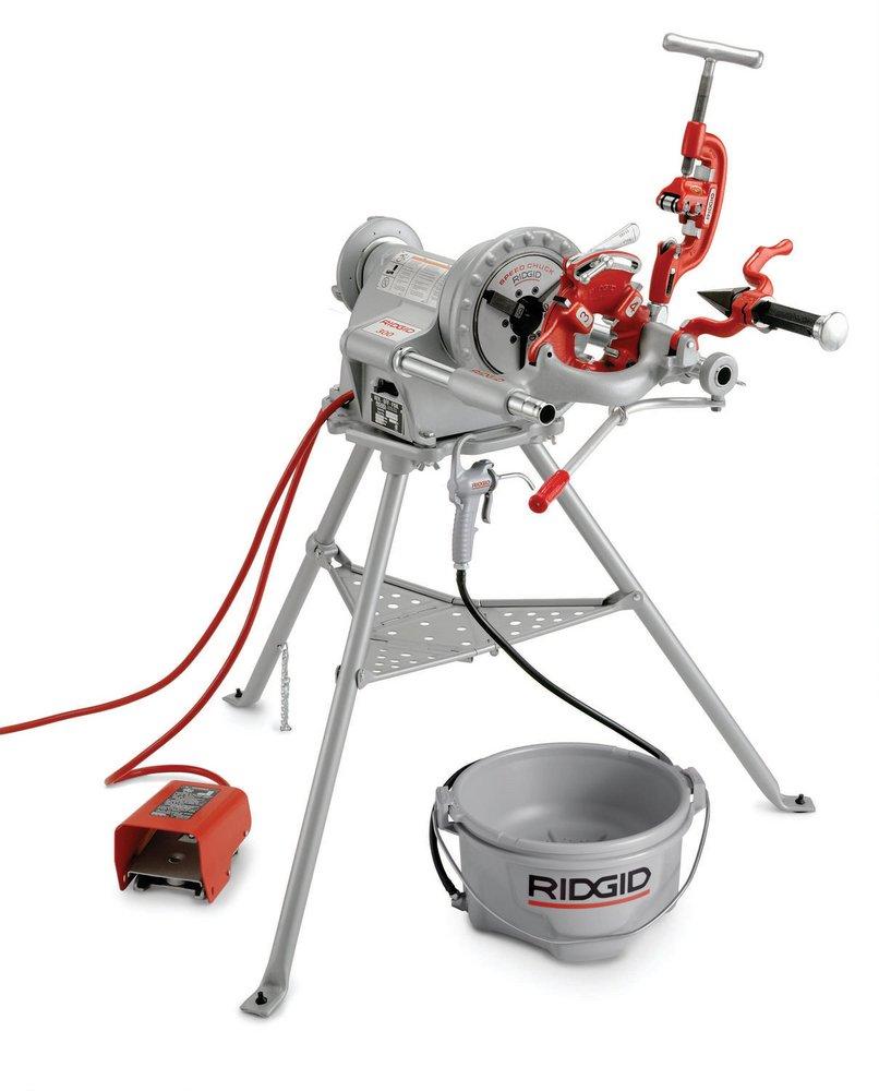 RIDGID Grey 115V 300 Model Power Drive Complete Mounted Pipe Threading Machine 