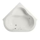 American Whirlpool White 59-3/4 x 59-3/4 in. Corner Drop-In Whirlpool with Center Drain (Less Handle) 