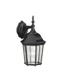 13 in. Height 100 W 1-Light Medium Lantern in Black