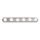 60 W 6-Light Medium Wall Mount Bath in Brushed Nickel